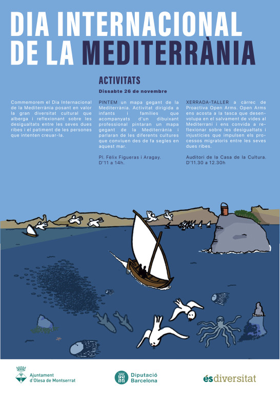 Cartell informatiu activitats sobre el Dia Internacional de la Mediterrània