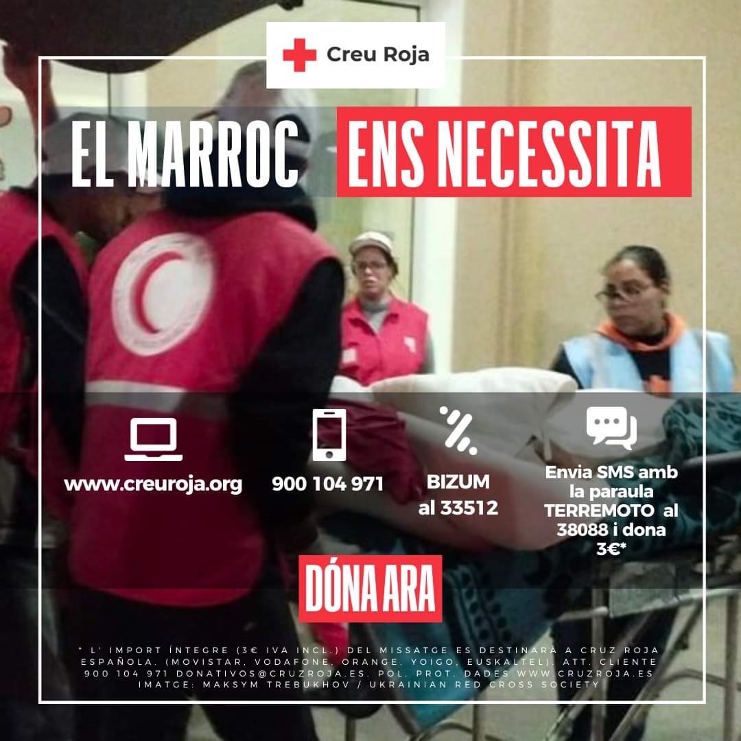 Campanya de Creu Roja d'ajut al Marroc