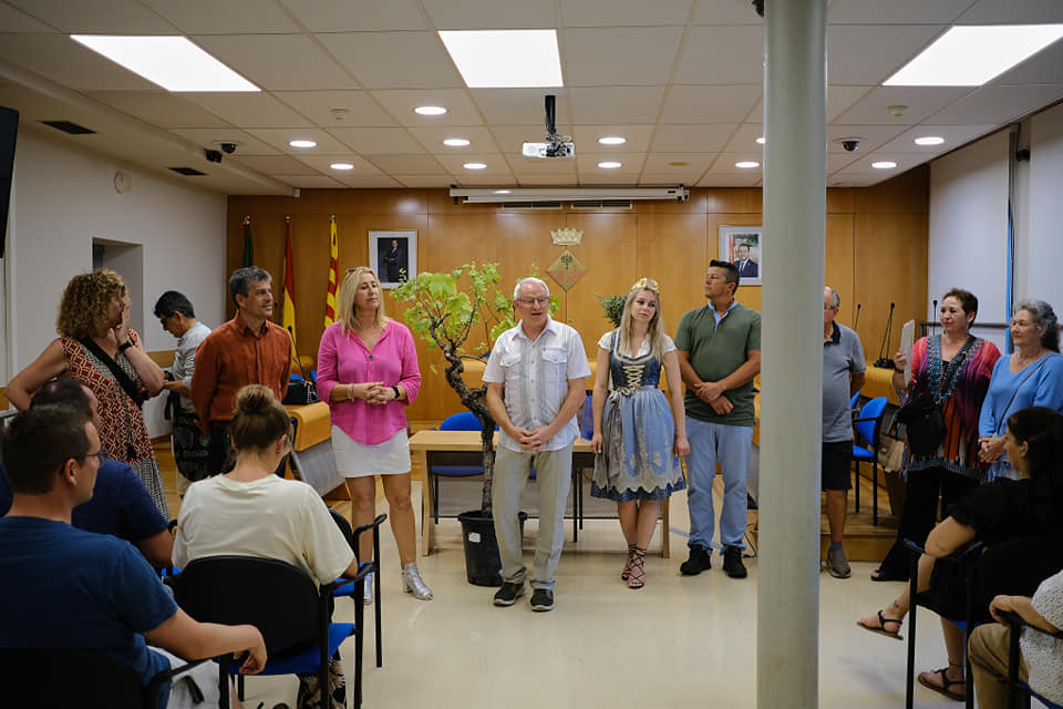 Recepció a la Sala de Plens de la comitiva Weingarten