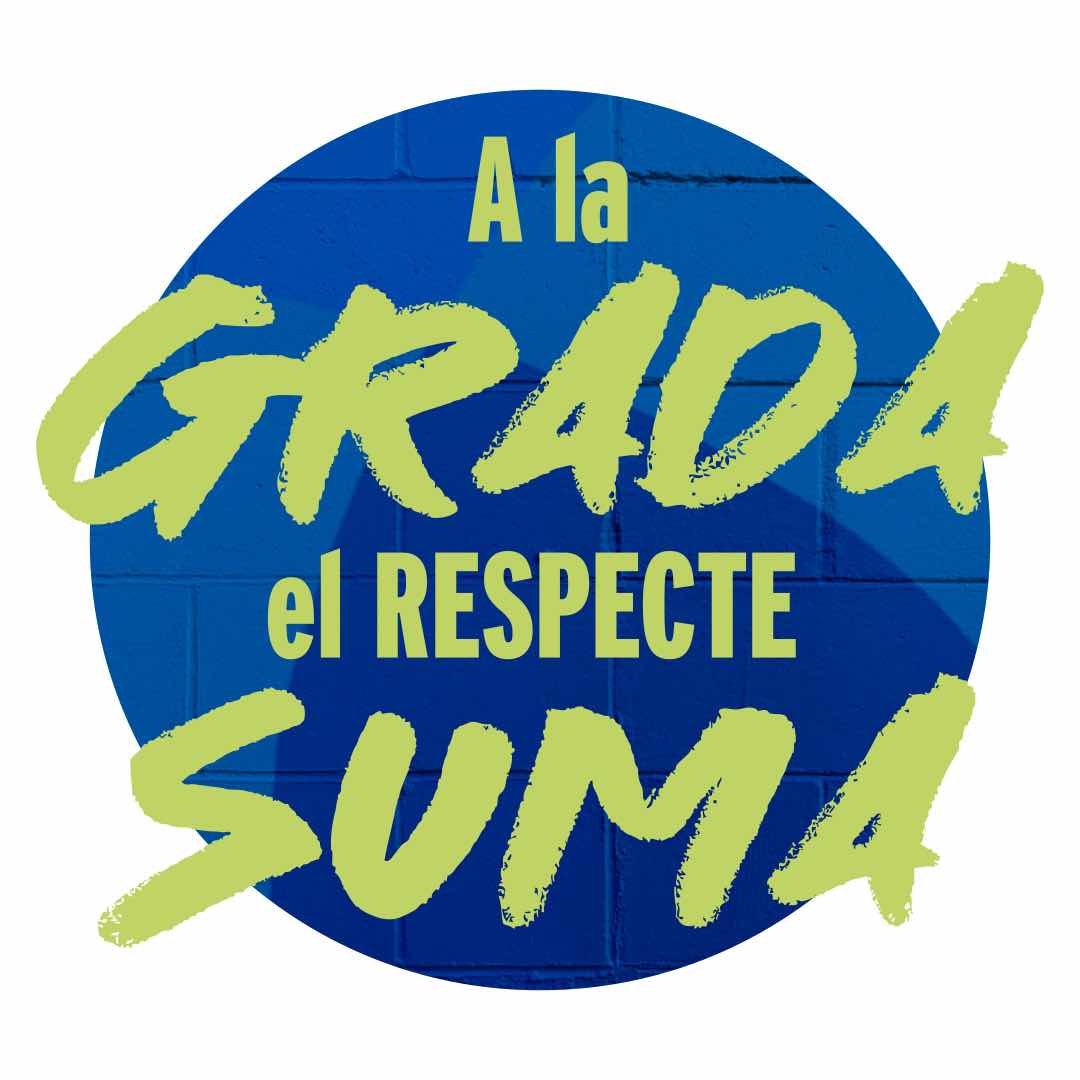 Logotip de la campanya A la grada el respecte suma