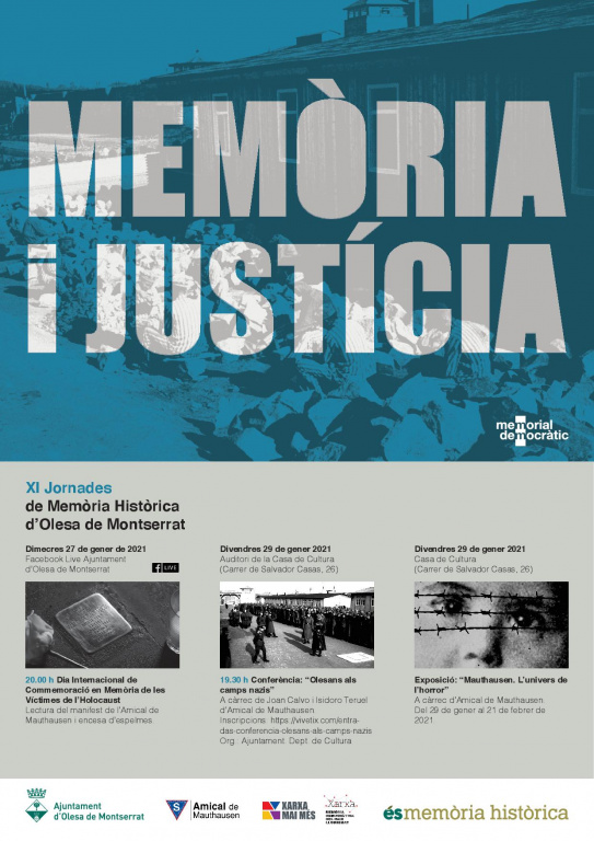 Commemoració del Dia internacional en memòria de les víctimes de l'holocaust a Olesa