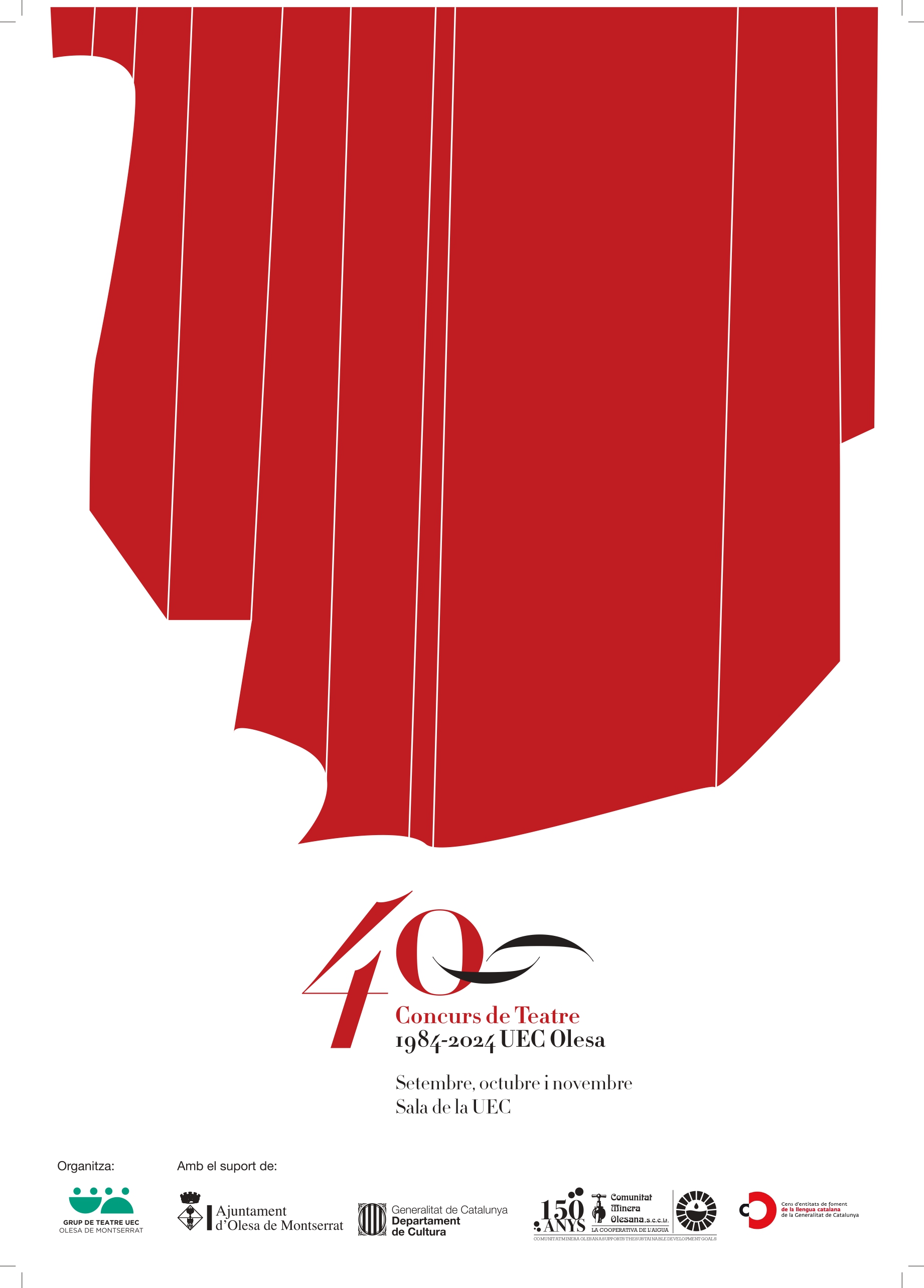 Cartell de l'acte de presentació del 40è concurs de teatre amateur