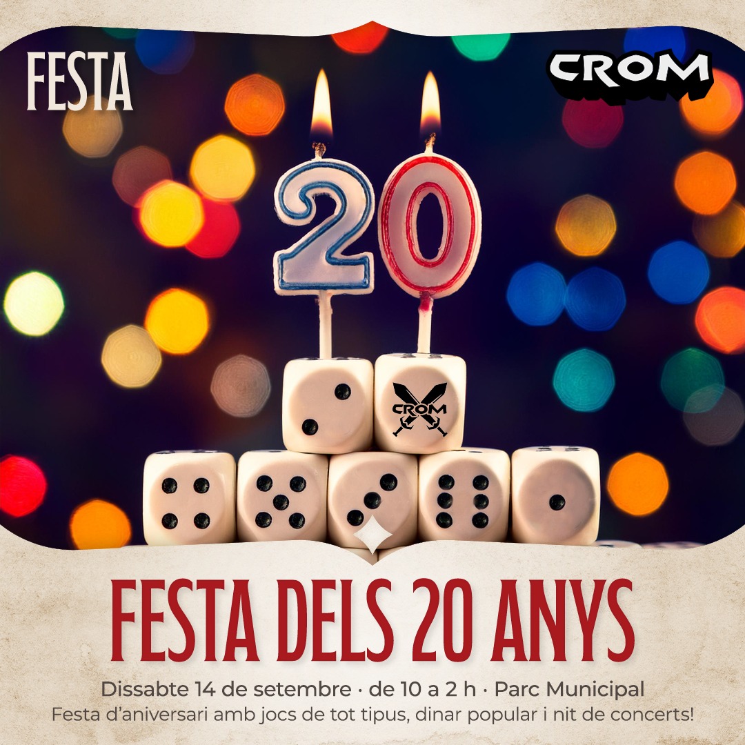 Cartell de la festa d'aniversari del CROM