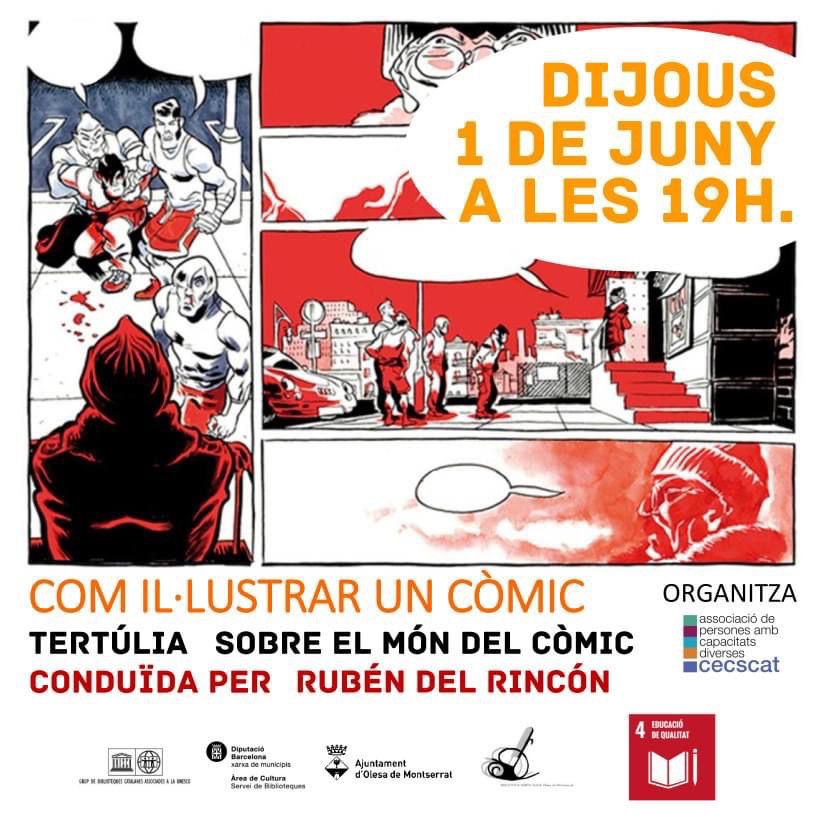 Cartell de la tertúlia "Com il·lustrar còmic?"