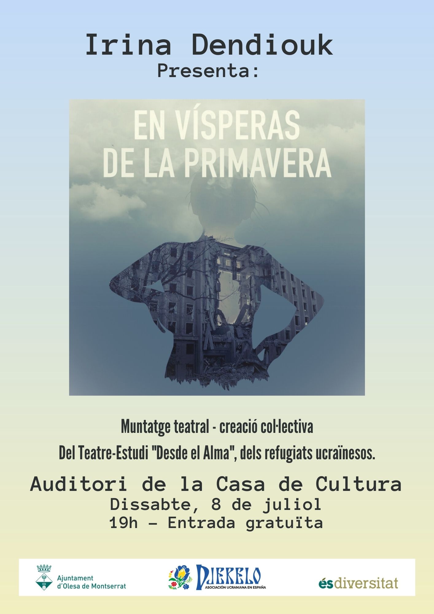 Cartell de l'obra de teatre "En vísperas de la primavera"