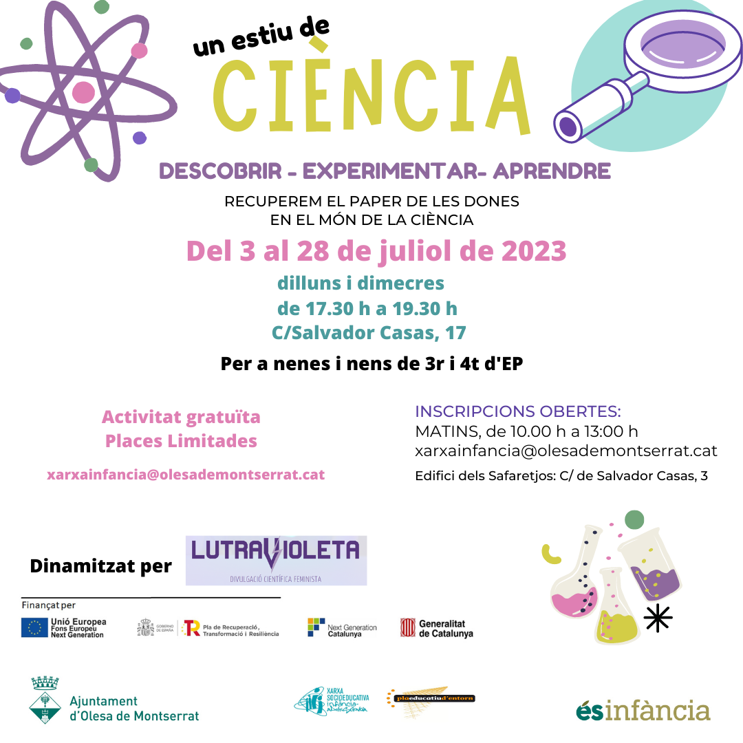 Cartell del curs "Un estiu de ciència"