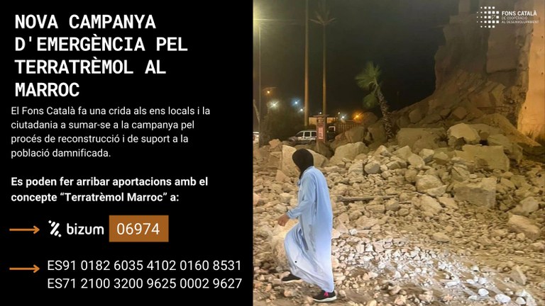 Nova campanya d'emergència pel Terratrèmol al Marroc