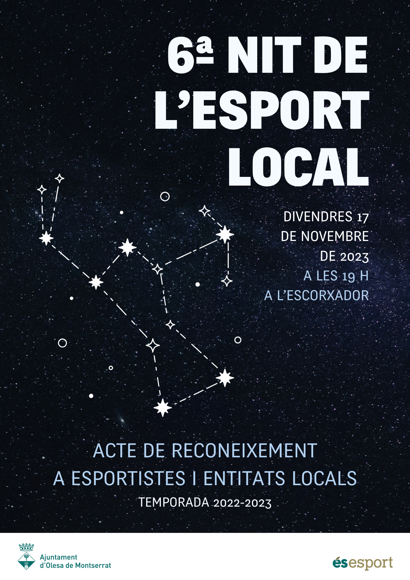 Cartell de la 6a Nit de l'esport local