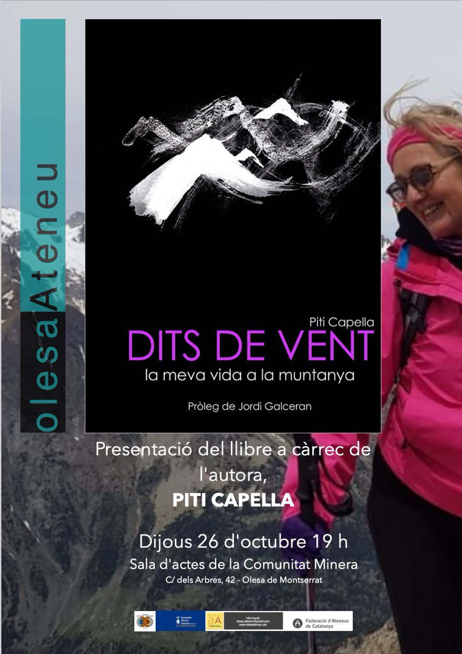 Cartell de la presentació del llibre "Dits de vent"