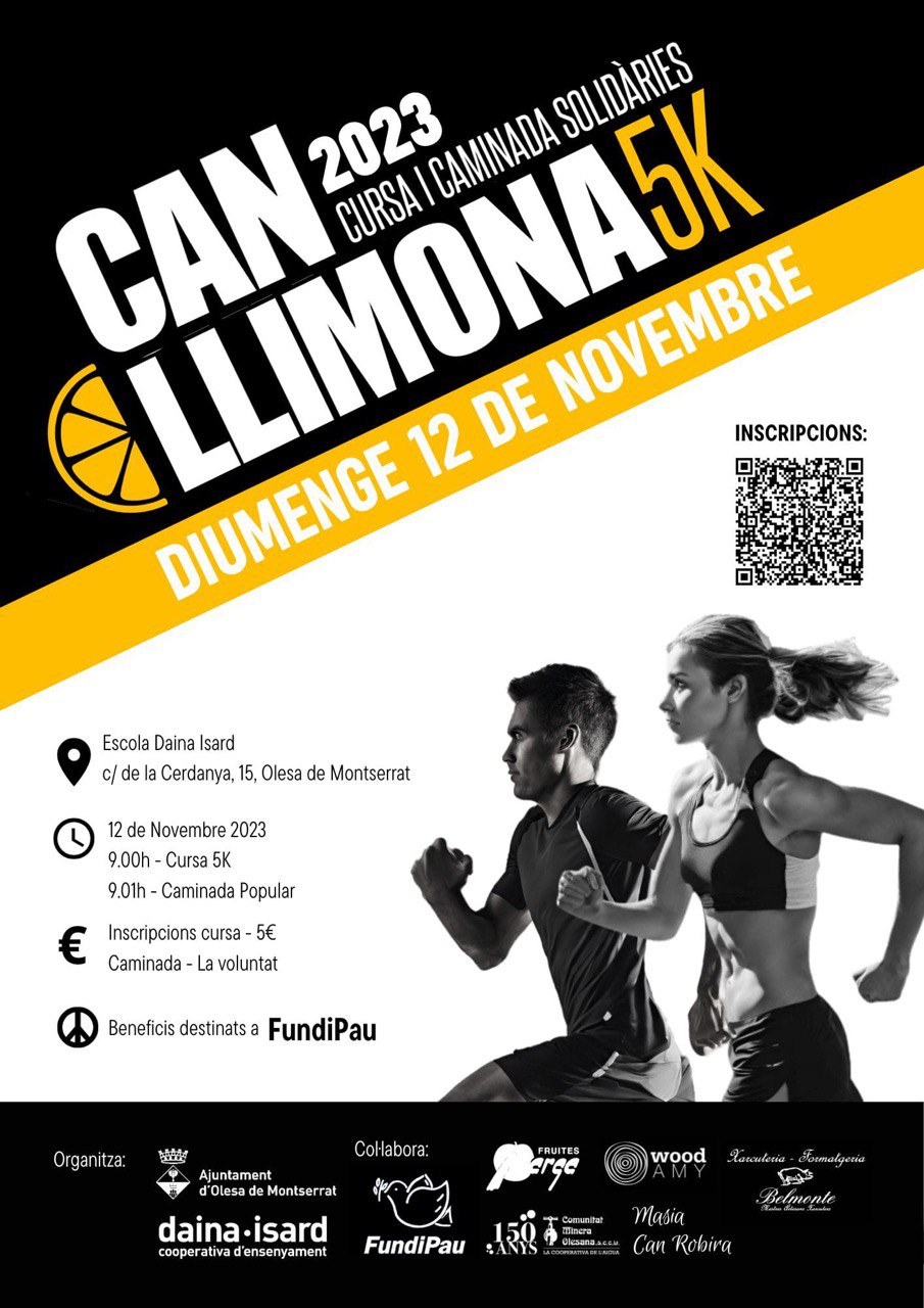 Cartell de la cursa de Can Llimona 5k