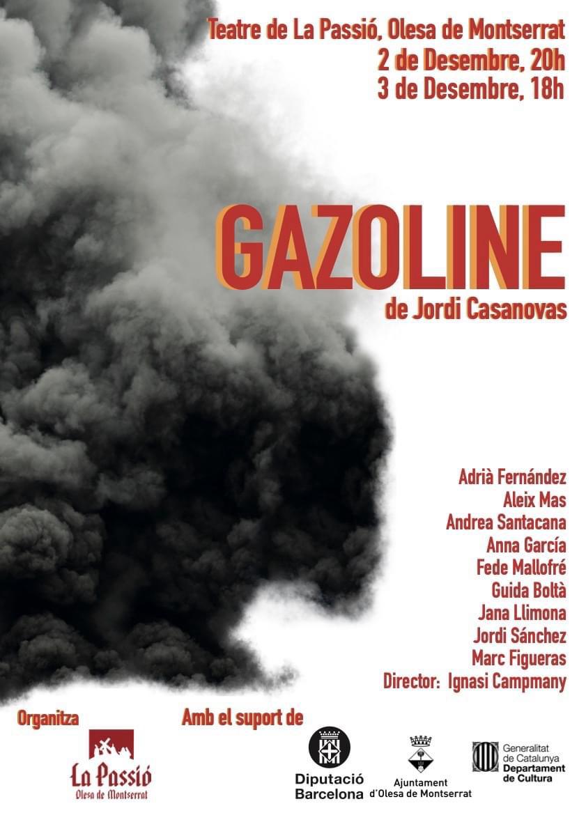 Cartell de l'obra de teatre de Jordi Casanovas, Gazoline