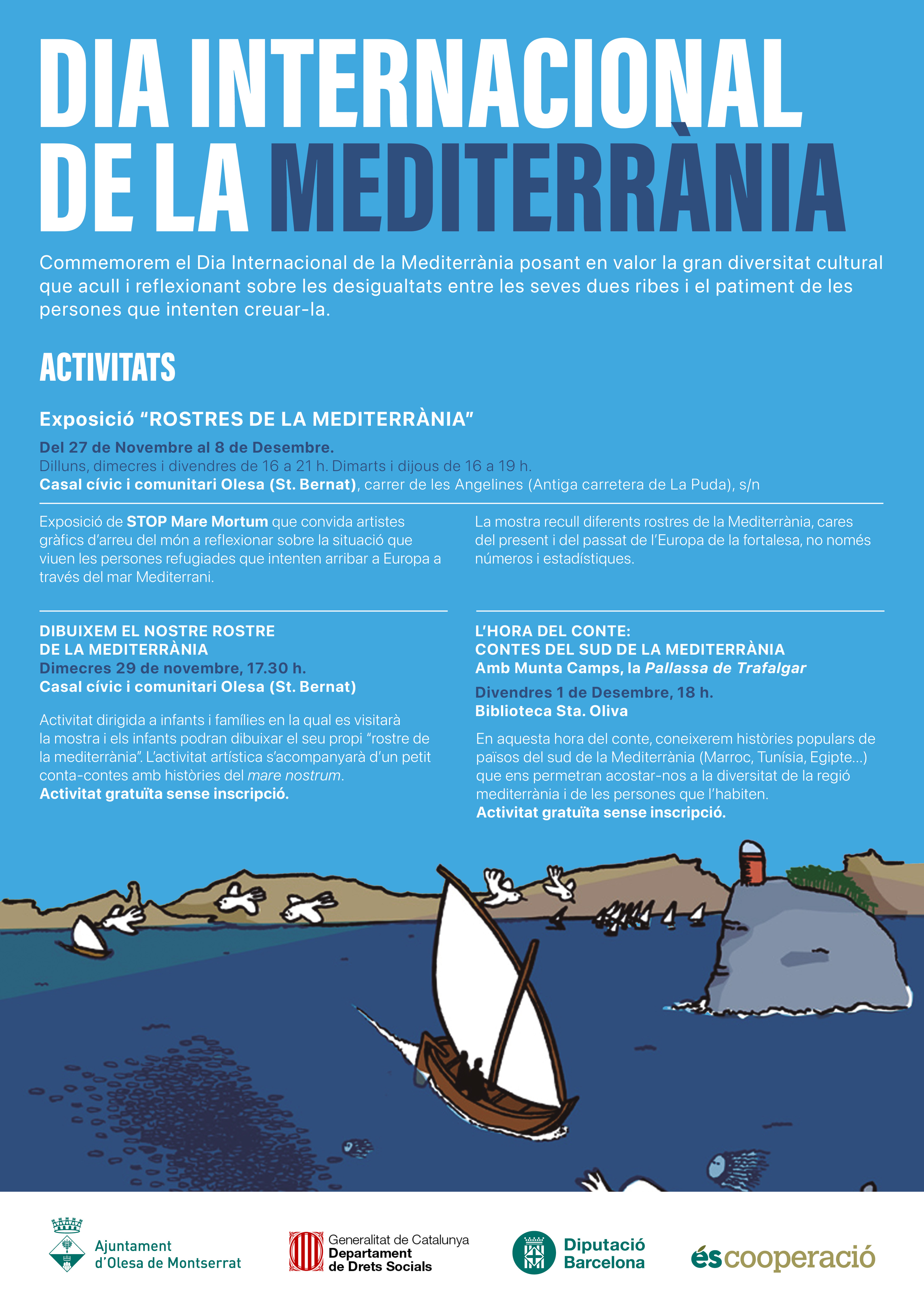 Cartell dels actes pel Dia Internacional de la Mediterrània 2023