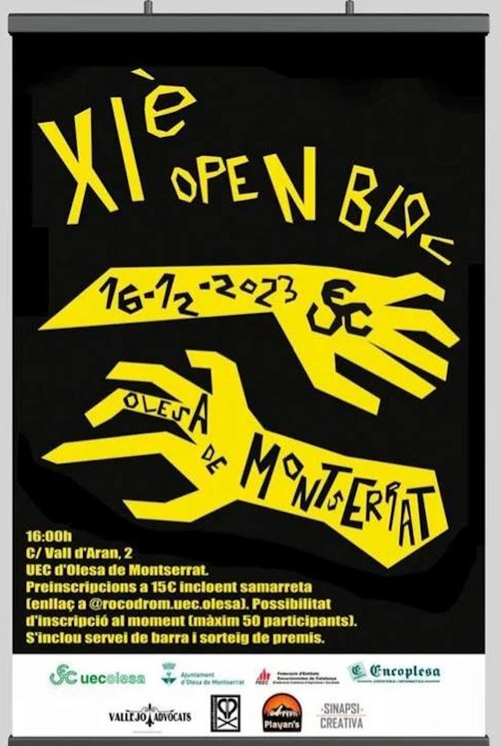 Cartell de l'11è Open Bloc de l'UEC