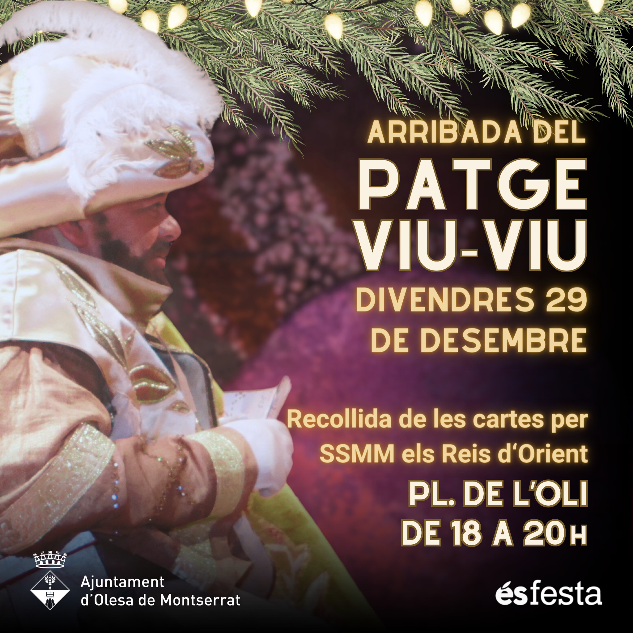 Cartell de l'arribada del Patge Viu-Viu 2023