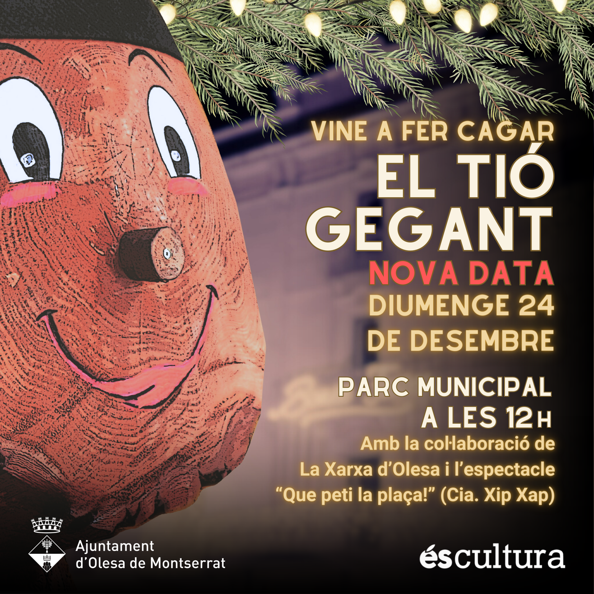 Cartell del Tió de Nadal gegant del 2023