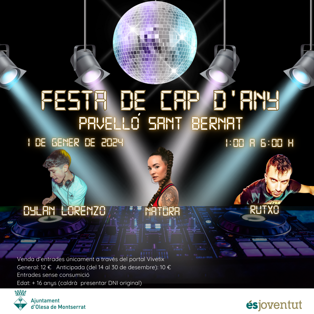 Cartell de la festa de Cap d'Any 2024