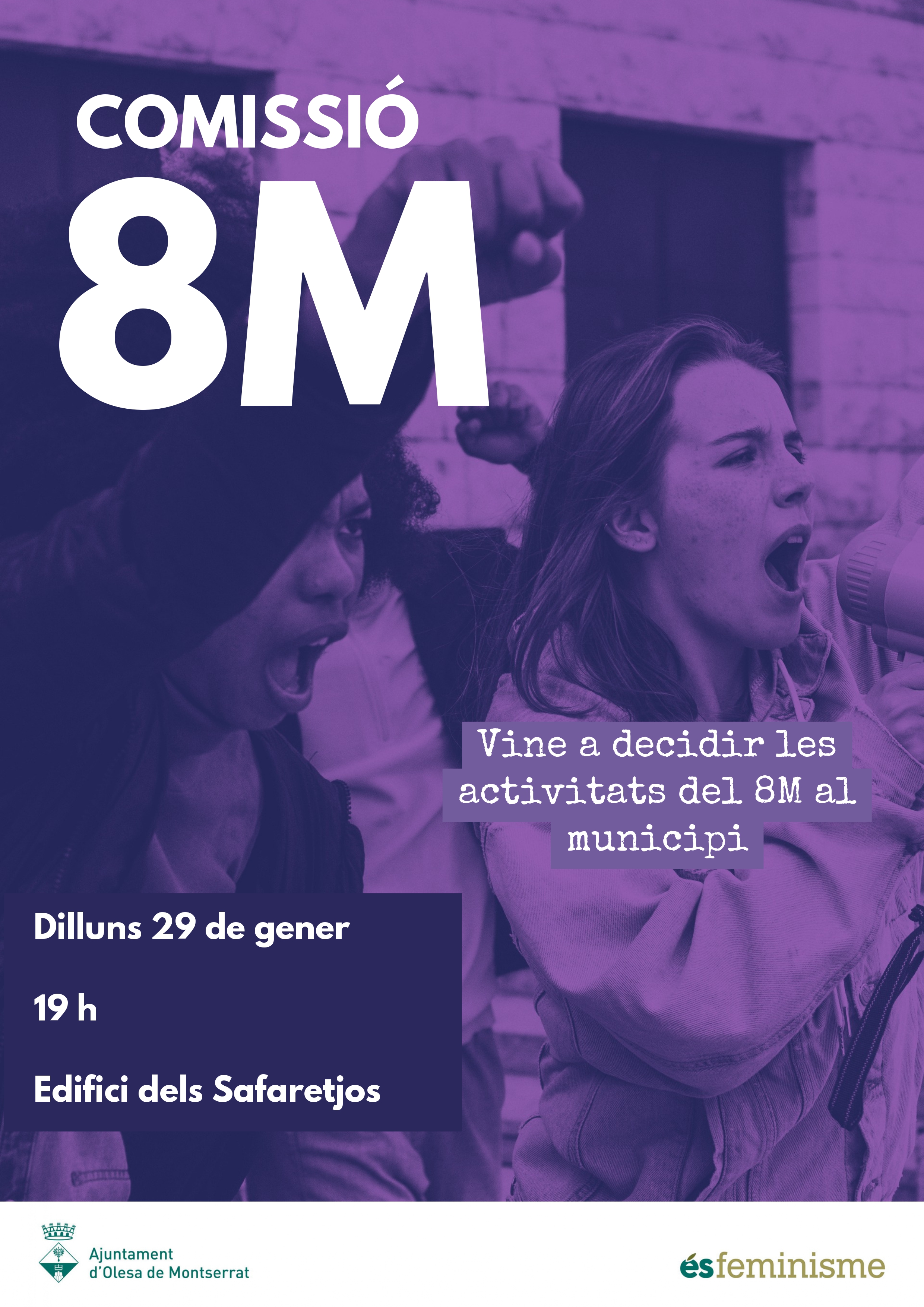 Cartell comissió 8M - convocatòria 29 gener