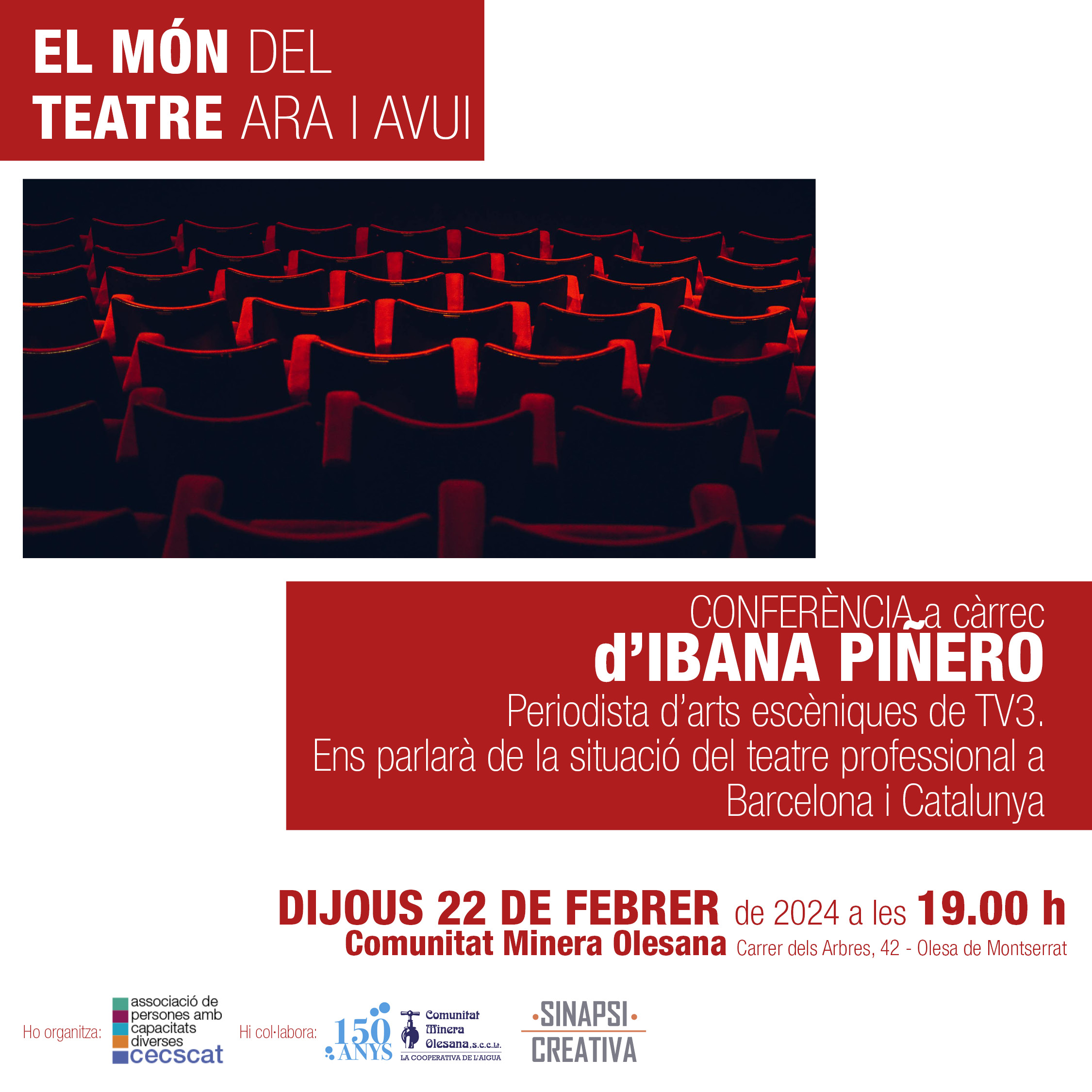Cartell de la tertúlia d'Ibana Piñero 2024