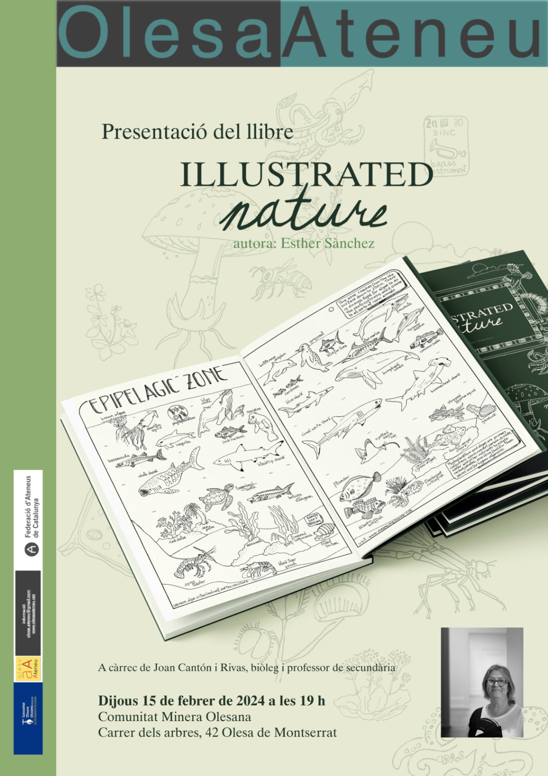 Cartell de la presentació del llibre Illustrated Nature