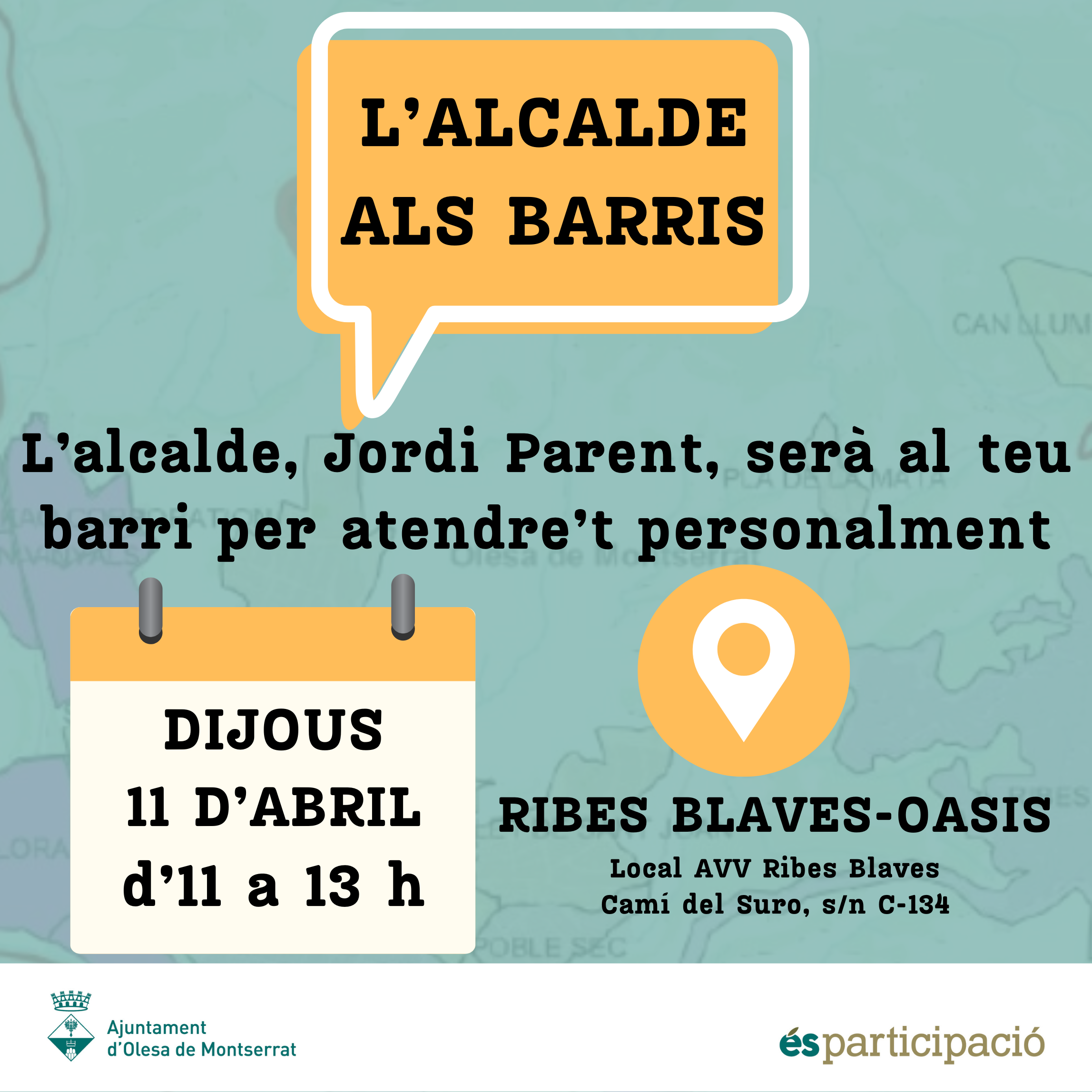 Cartell de l'alcalde als barris per abril 2024