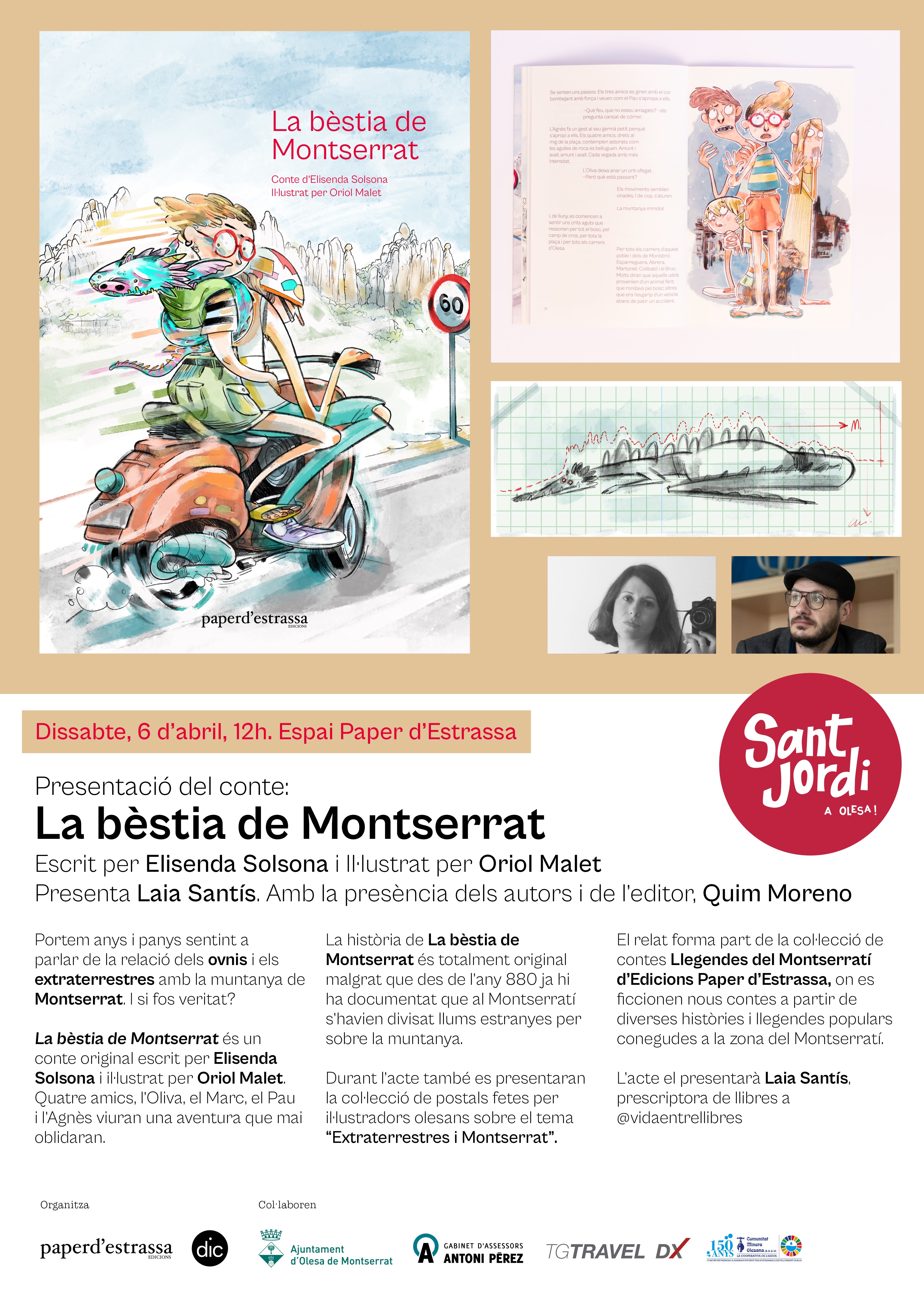 Cartell de la presentació del llibre La Bestia de Montserrat