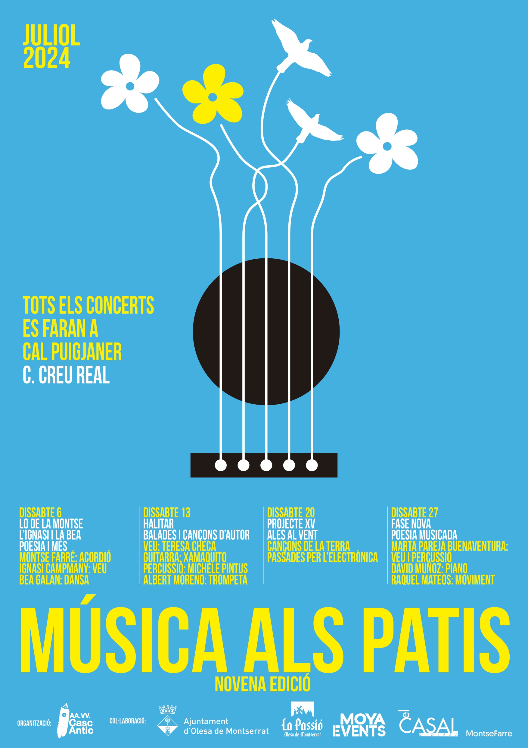 Cartell de música als patis 2024