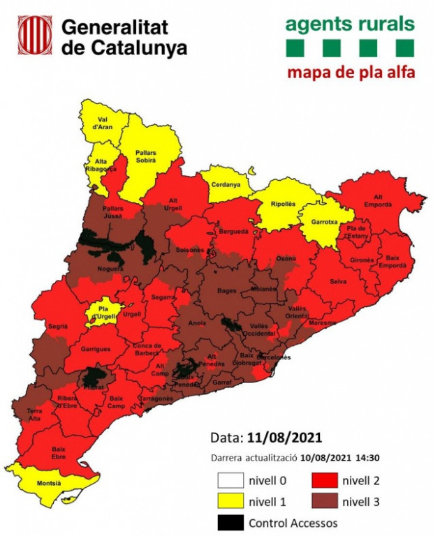 Olesa en alerta davant el risc màxim d'incendi forestal a l'entorn natural