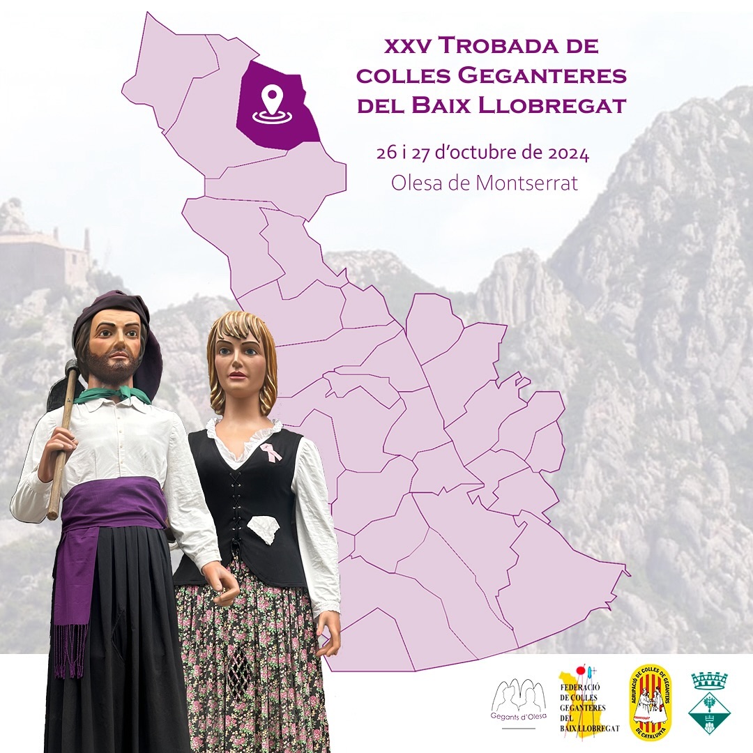 Cartell de la XXV trobada de colles geganteres del baix llobregat