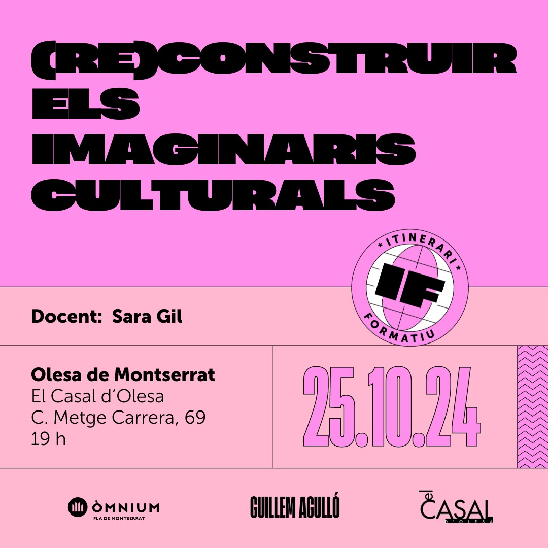 Cartell de la xerrada d'Òmnium "Reconstruim els imaginaris culturals"