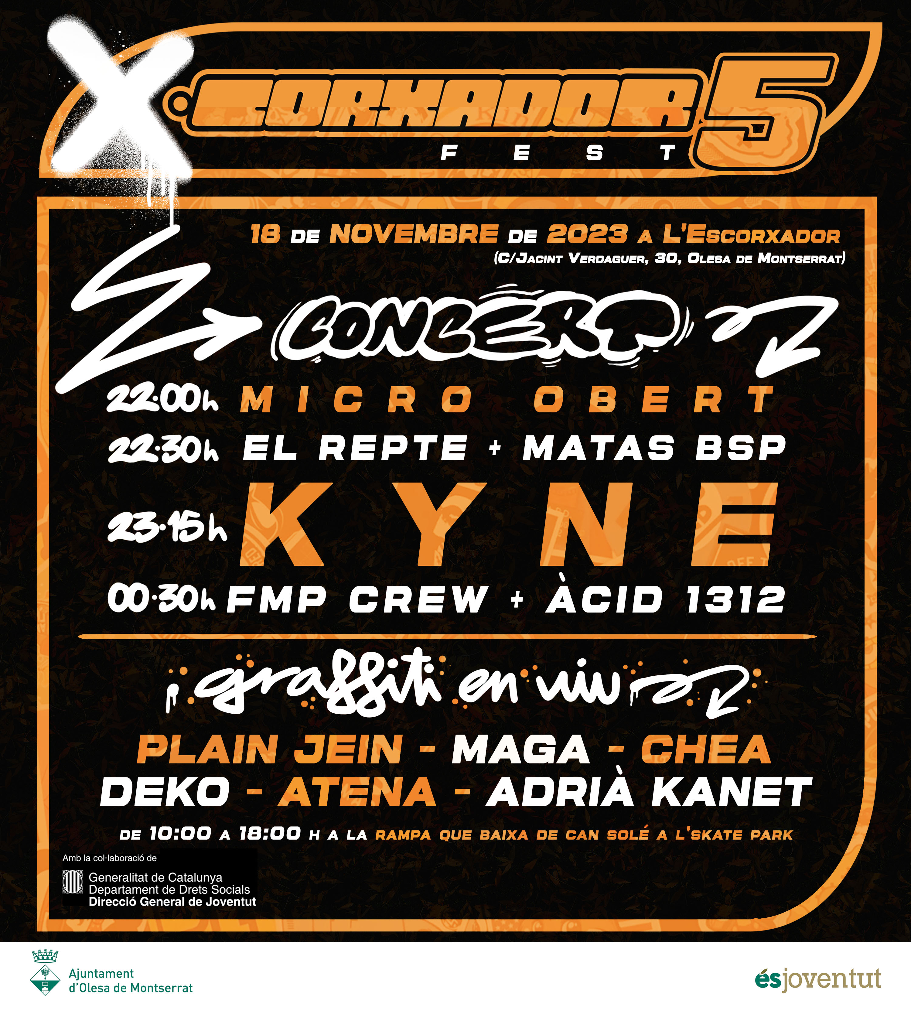 Cartell de la música de l'Xcorxador Fest 5 2023